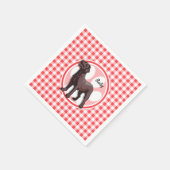 Chocolade Lab; Rode en Witte Gingham Servetten (Hoek)