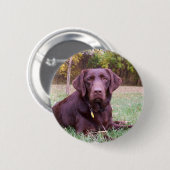 Chocolade Lab Ronde Button 5,7 Cm (Voorkant /achterkant)