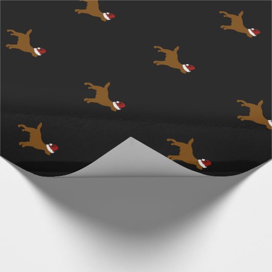 Chocolade Lab Santa Wrapping Paper Cadeaupapier (Hoek)