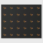 Chocolade Lab Santa Wrapping Paper Cadeaupapier (Vlak)