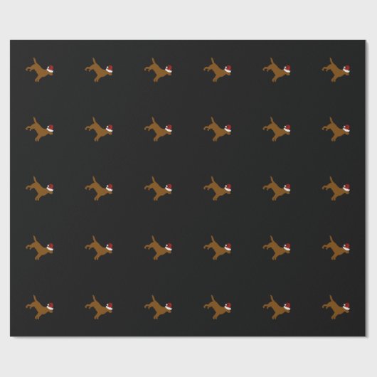 Chocolade Lab Santa Wrapping Paper Cadeaupapier (Vlak)