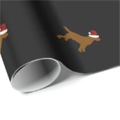 Chocolade Lab Santa Wrapping Paper Cadeaupapier (Rol Hoek)