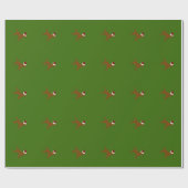 Chocolade Lab Santa Wrapping Paper Cadeaupapier (Vlak)