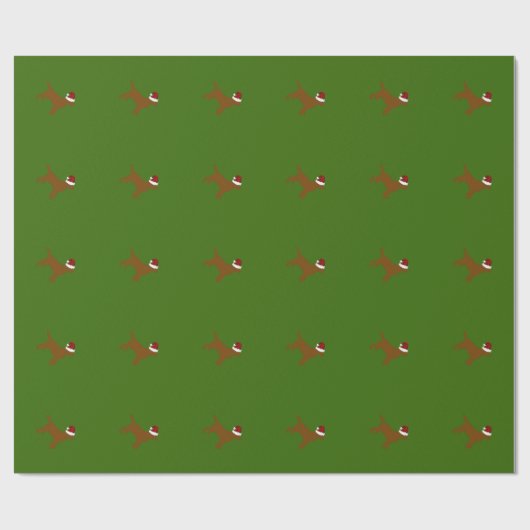 Chocolade Lab Santa Wrapping Paper Cadeaupapier (Vlak)