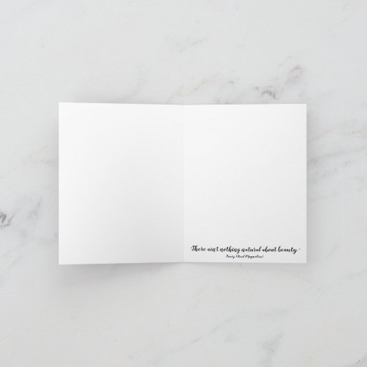 Chocolade lab schoonheid kaart (Binnen)