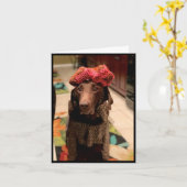 Chocolade lab schoonheid kaart (Gele Bloem)