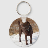 Chocolade Lab-Sleutelhanger Sleutelhanger (Voorkant)