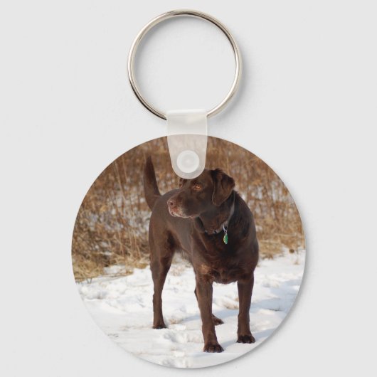 Chocolade Lab-Sleutelhanger Sleutelhanger (Voorkant)