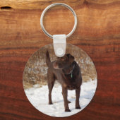 Chocolade Lab-Sleutelhanger Sleutelhanger (Voorkant)