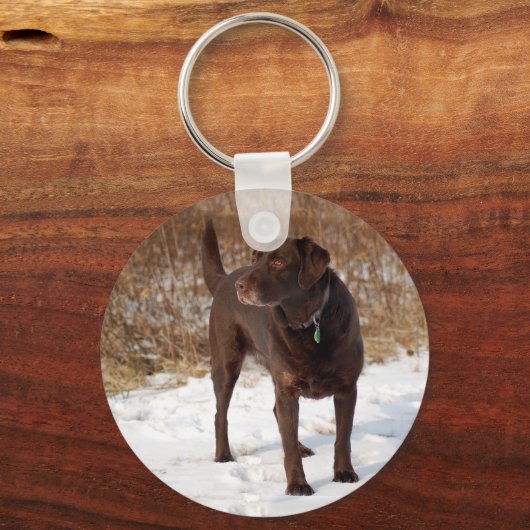 Chocolade Lab-Sleutelhanger Sleutelhanger (Voorkant)