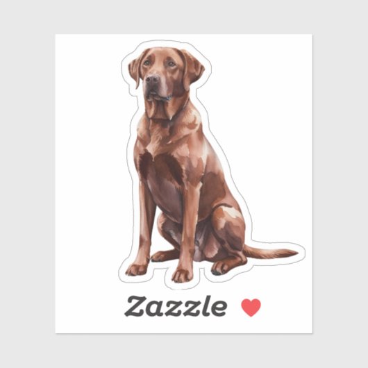 Chocolade Lab Sticker (Vel)