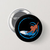 Chocolade Lab Surfen Labrador Retriever Moeder Vad Ronde Button 5,7 Cm (Voorkant /achterkant)