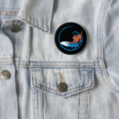 Chocolade Lab Surfen Labrador Retriever Moeder Vad Ronde Button 5,7 Cm (In situ)