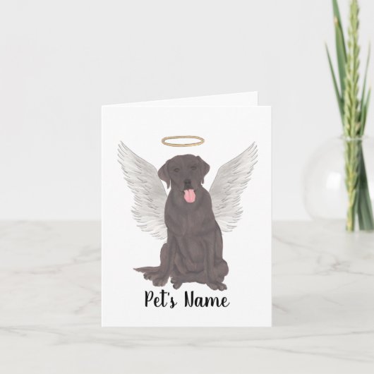 Chocolade Lab Sympathie Memorial Kaart (Voorkant)