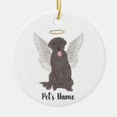 Chocolade Lab Sympathie Memorial Keramisch Ornament (Voorkant)