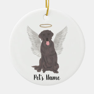 Chocolade Lab Sympathie Memorial Keramisch Ornament