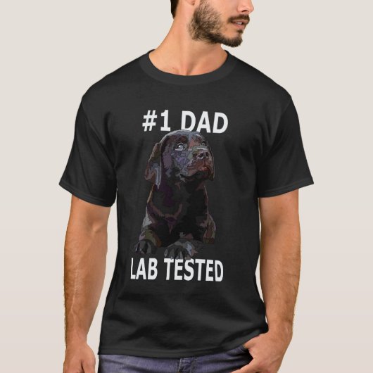 Chocolade Lab Vader De Lab Vader Labrador Apporteu T-shirt (Voorkant)