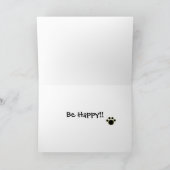 Chocolade Lab vriendelijke Cartoon Labrador Kaart (Binnen)