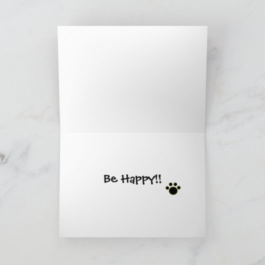 Chocolade Lab vriendelijke Cartoon Labrador Kaart (Binnen)