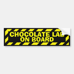 Chocolade labbord zwart geel waarschuwing sticker