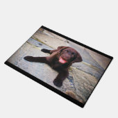 Chocolade-labpuppy Deurmat (Schuin)