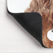 Chocolade Labradoodle #1 Mousepad Muismat (Hoek)