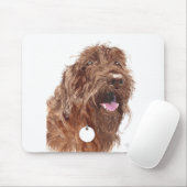 Chocolade Labradoodle #1 Mousepad Muismat (Met muis)