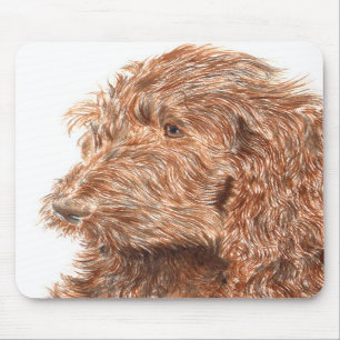 Chocolade Labradoodle #2 Mousepad Muismat