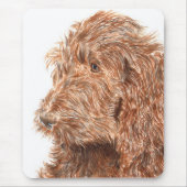 Chocolade Labradoodle #2 Mousepad Muismat (Voorkant)