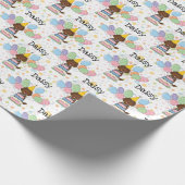 Chocolade Labradoodle Hond Verjaardag Cadeaupapier (Hoek)