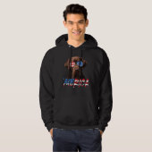 Chocolade Labrador American Flag Lab Dog 4e van Hoodie (Voorkant volledig)
