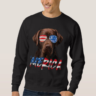 Chocolade Labrador American Flag Lab Dog 4e van Trui