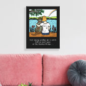 Chocolade Labrador Angel en Mom Canvas (Insitu (Woonkamer))