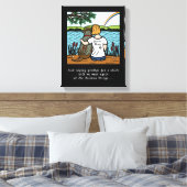 Chocolade Labrador Angel en Mom Canvas (Insitu (Slaapkamer))