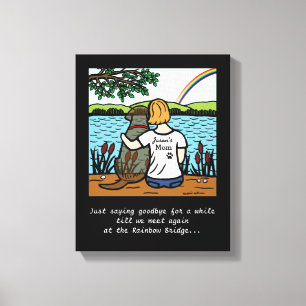 Chocolade Labrador Angel en Mom Canvas Afdruk