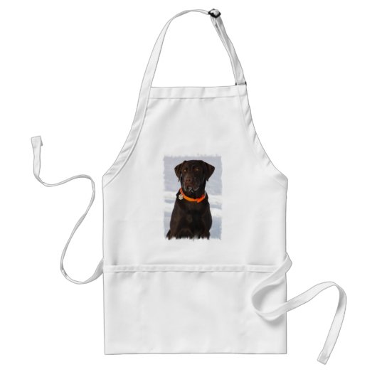 Chocolade Labrador Apron Standaard Schort (Voorkant)