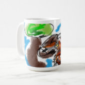 Chocolade Labrador Art Koffiemok (Voorkant links)