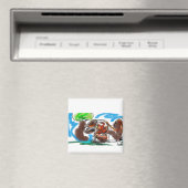 Chocolade Labrador Art Magneet (Insitu (Vaatwasser))