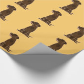 Chocolade Labrador Art Wrapping Paper Cadeaupapier (Hoek)