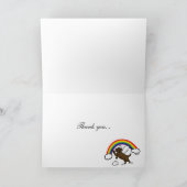 Chocolade Labrador beschermengel Dank u Kaart (Binnen)