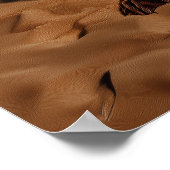 Chocolade Labrador bij zonsondergang Poster (Hoek)