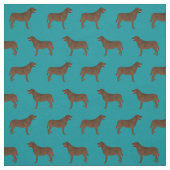 Chocolade Labrador blauwgroen Stof (Swatch)