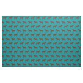 Chocolade Labrador blauwgroen Stof (Fat Quarter)