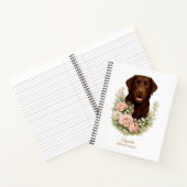 Chocolade Labrador Bloemportret Notitieboek (Binnen)
