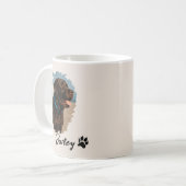 Chocolade Labrador Close-up | Dog Portrait Gift Koffiemok (Voorkant links)