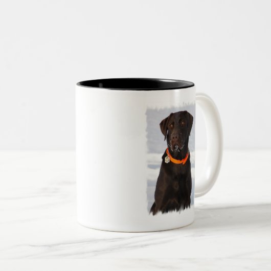 Chocolade Labrador Coffee-Mok Tweekleurige Koffiemok (Voorkant rechts)