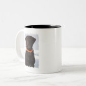 Chocolade Labrador Coffee-Mok Tweekleurige Koffiemok (Voorkant links)
