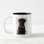 Chocolade Labrador Coffee-Mok Tweekleurige Koffiemok (Links)