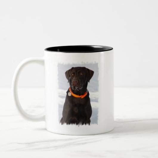 Chocolade Labrador Coffee-Mok Tweekleurige Koffiemok (Links)