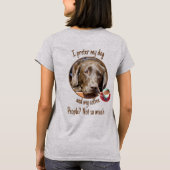 Chocolade Labrador Custom Photo Coffee Cup T-shirt (Achterkant)